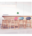 Tabouret de bar design gris en plastique Allegra