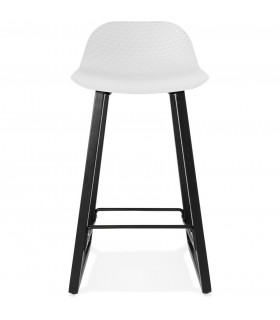Tabouret de bar design blanc en plastique Hoopla Mini