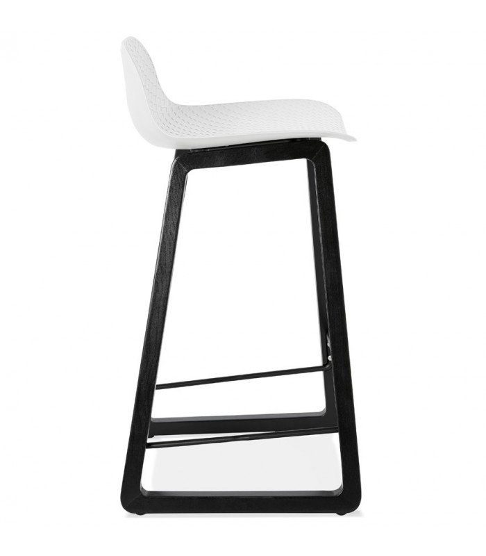 Tabouret de bar design blanc en plastique Hoopla Mini