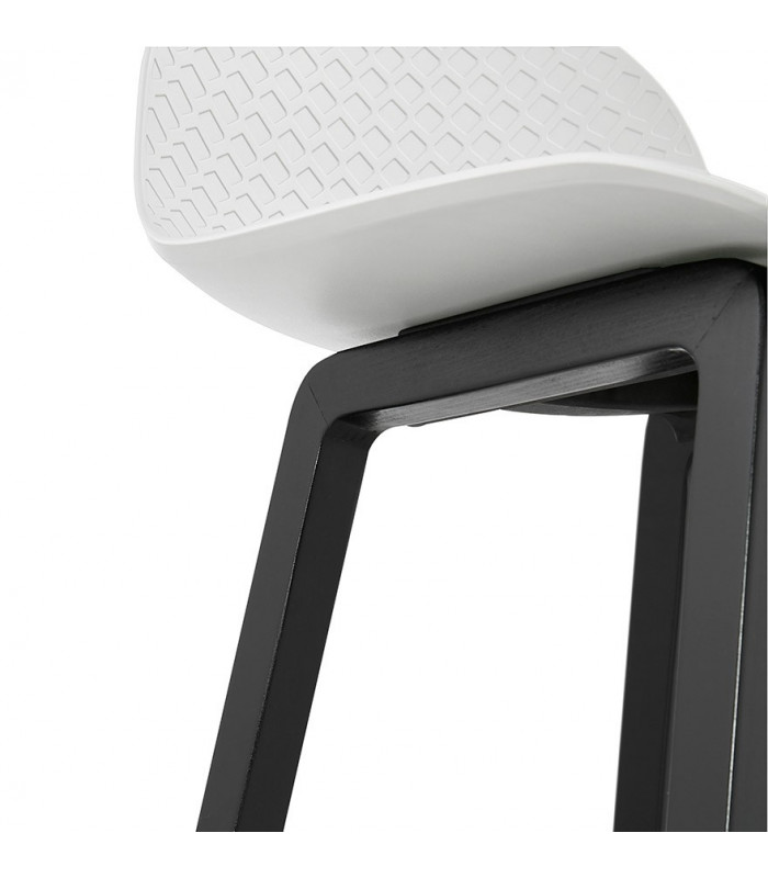 Tabouret de bar design blanc en plastique Hoopla Mini
