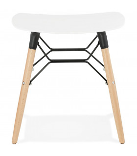 Tabouret de bar design blanc en plastique Epalle