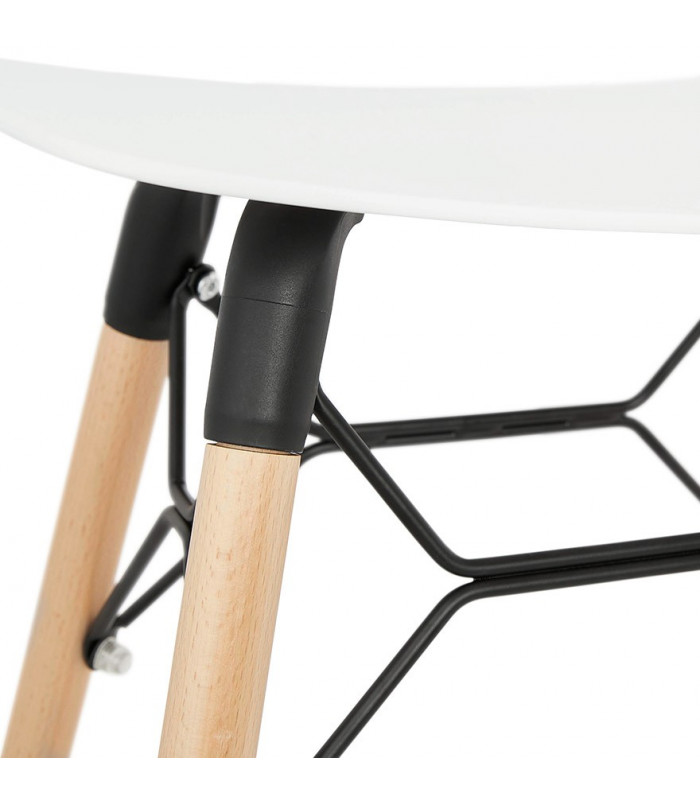 Tabouret de bar design blanc en plastique Epalle