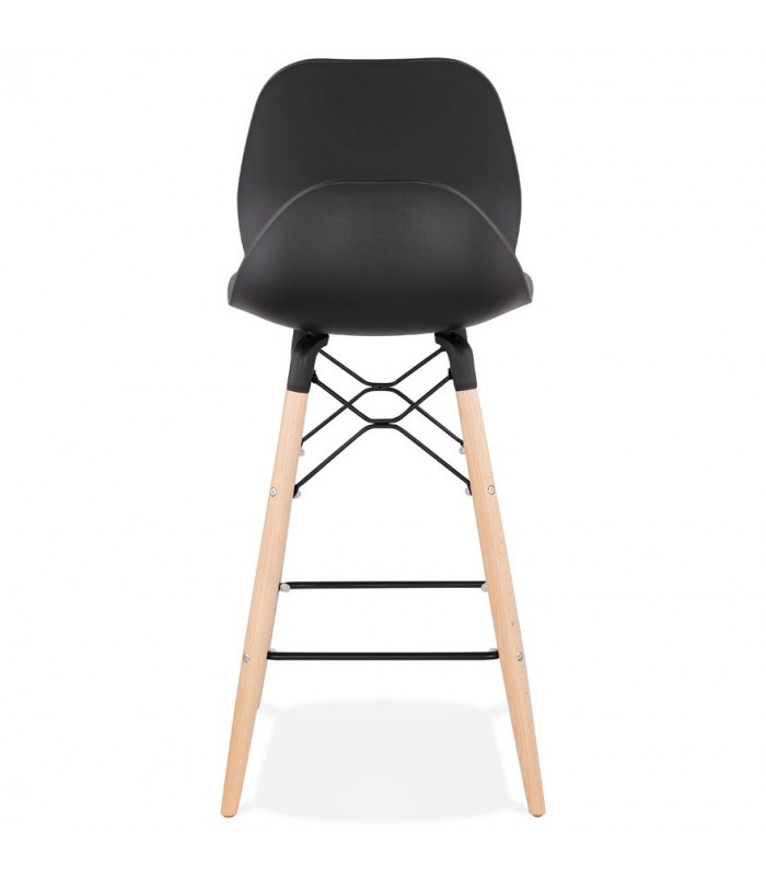 Tabouret de bar design noir en plastique Harewood Mini