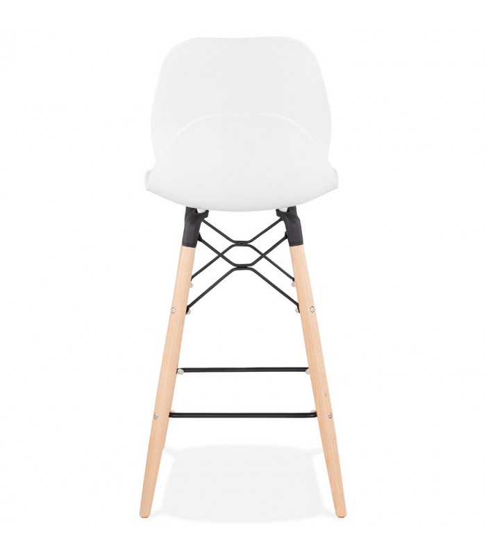 Tabouret de bar design blanc en plastique Harewood Mini