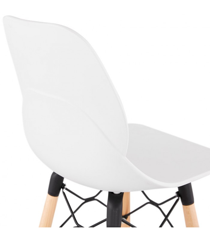 Tabouret de bar design blanc en plastique Harewood Mini