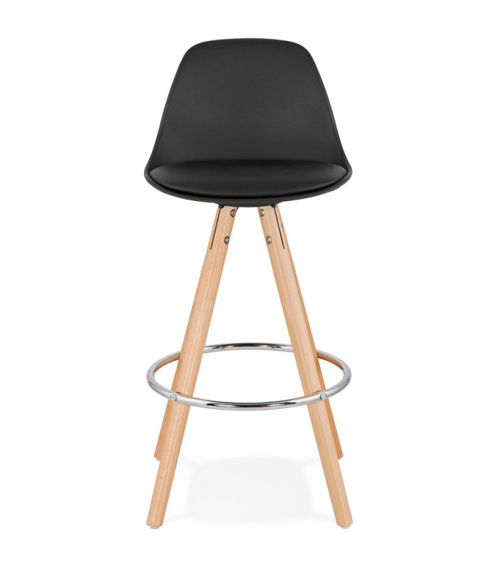 Tabouret de bar design noir en plastique Alassio Mini