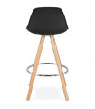 Tabouret de bar design noir en plastique Alassio Mini