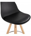 Tabouret de bar design noir en plastique Alassio Mini