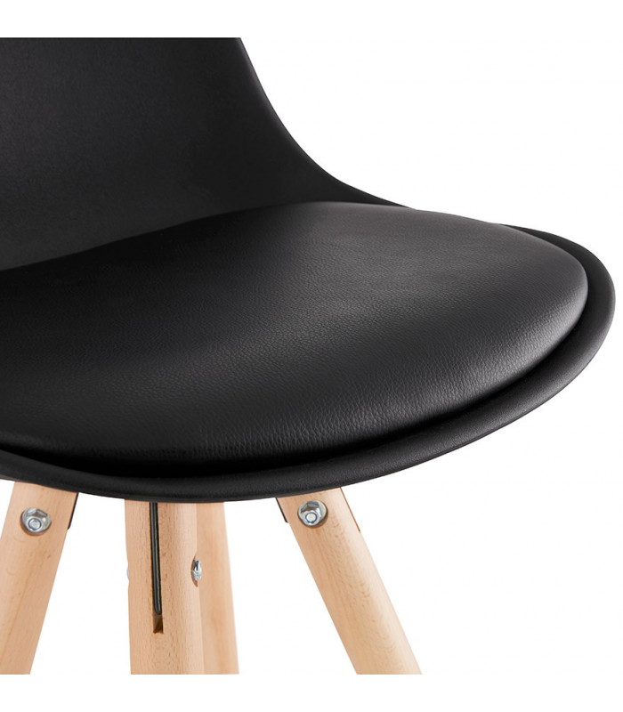 Tabouret de bar design noir en plastique Alassio Mini