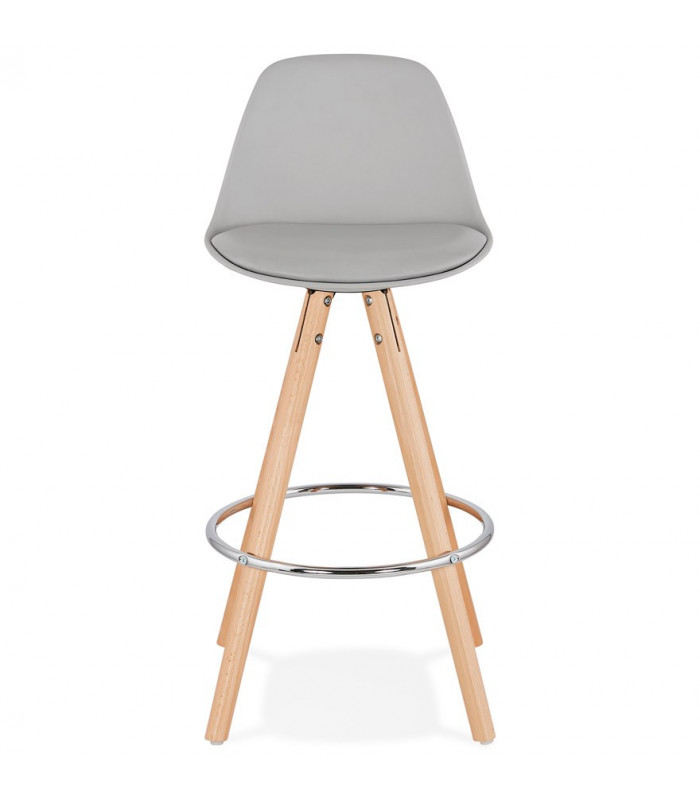 Tabouret de bar design gris en plastique Alassio Mini