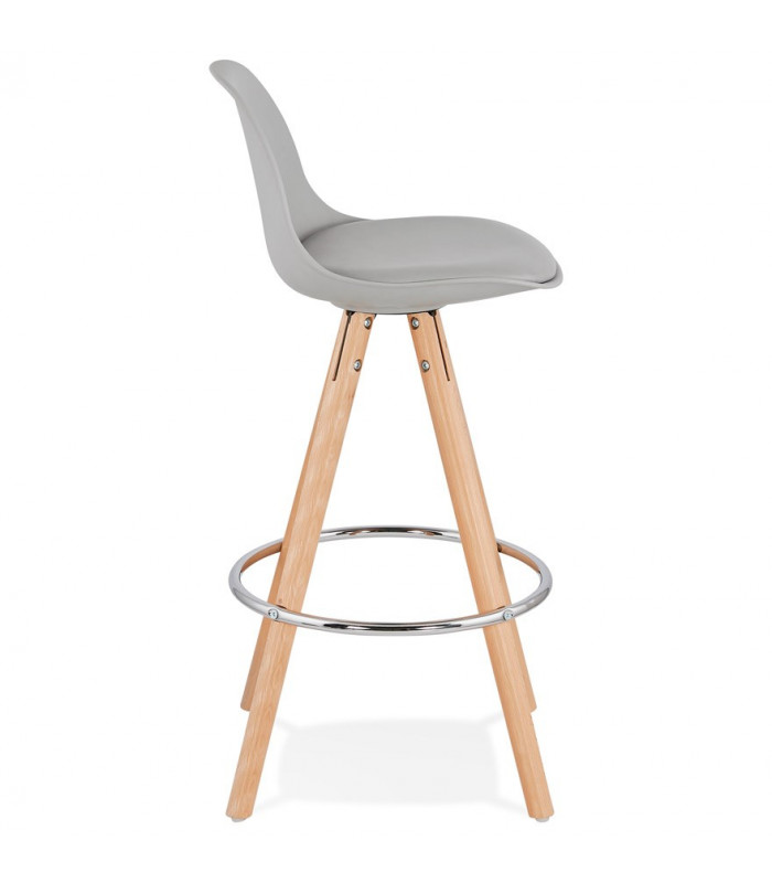 Tabouret de bar design gris en plastique Alassio Mini
