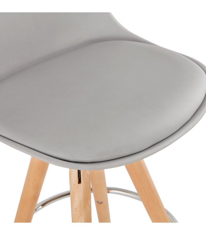 Tabouret de bar design gris en plastique Alassio Mini