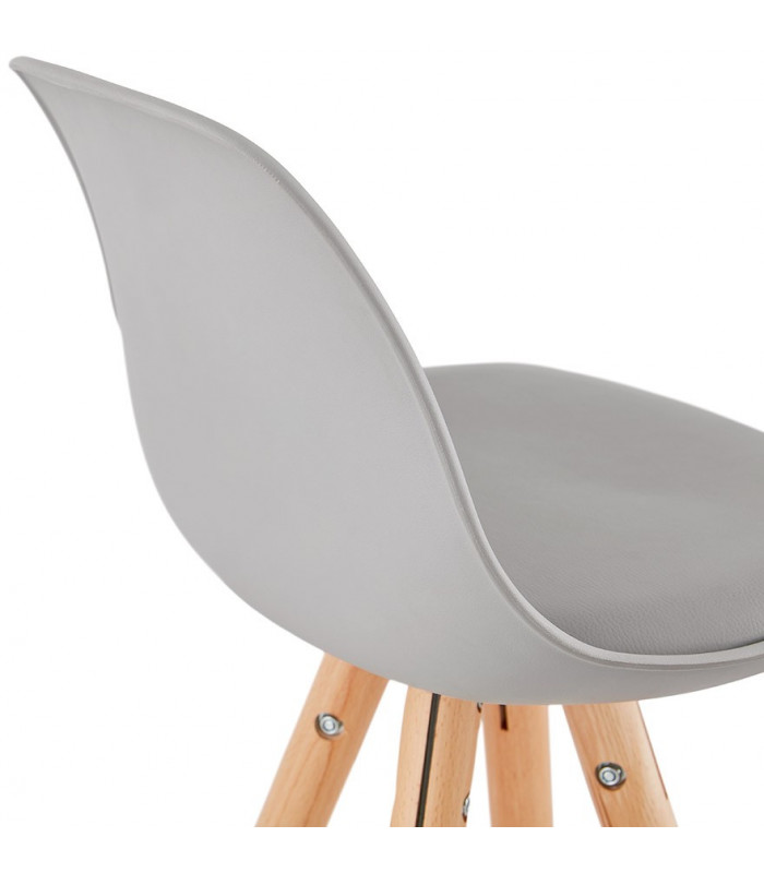 Tabouret de bar design gris en plastique Alassio Mini