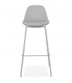 Tabouret de bar design gris en plastique Confetti