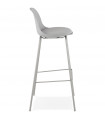 Tabouret de bar design gris en plastique Confetti