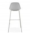 Tabouret de bar design gris en plastique Confetti