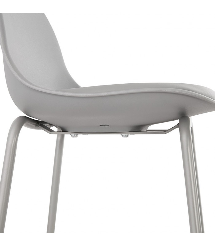 Tabouret de bar design gris en plastique Confetti