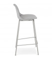 Tabouret de bar design gris en plastique Confetti Mini