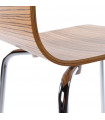 chaise design (non empilable) zebré en bois Boyer
