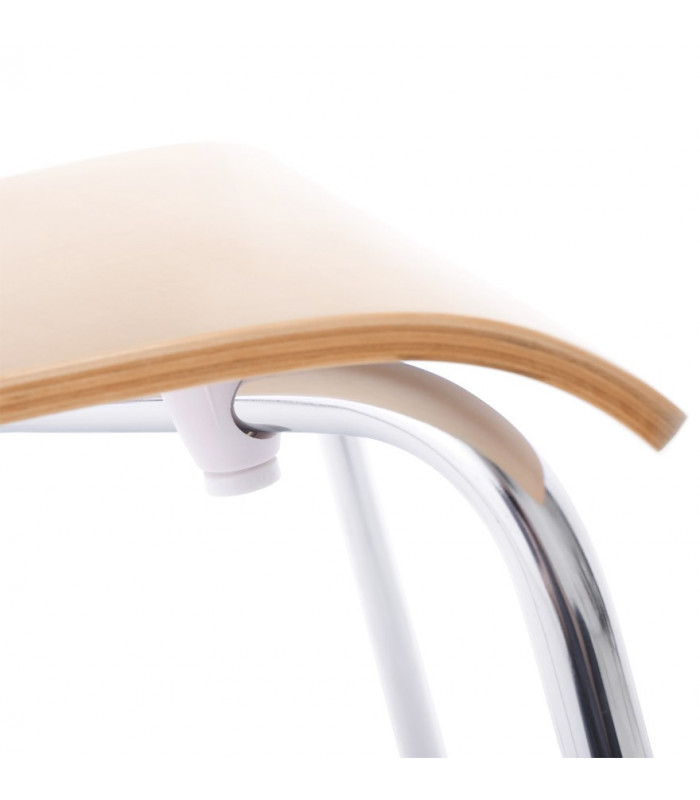chaise design (non empilable) naturel en bois Boyer