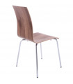 chaise design (non empilable) noyer en bois Boyer