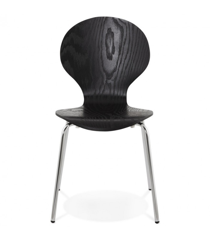 Chaise design noir en bois Knight