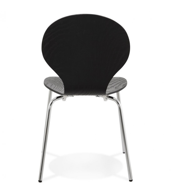 Chaise design noir en bois Knight