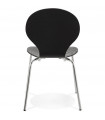 Chaise design noir en bois Knight