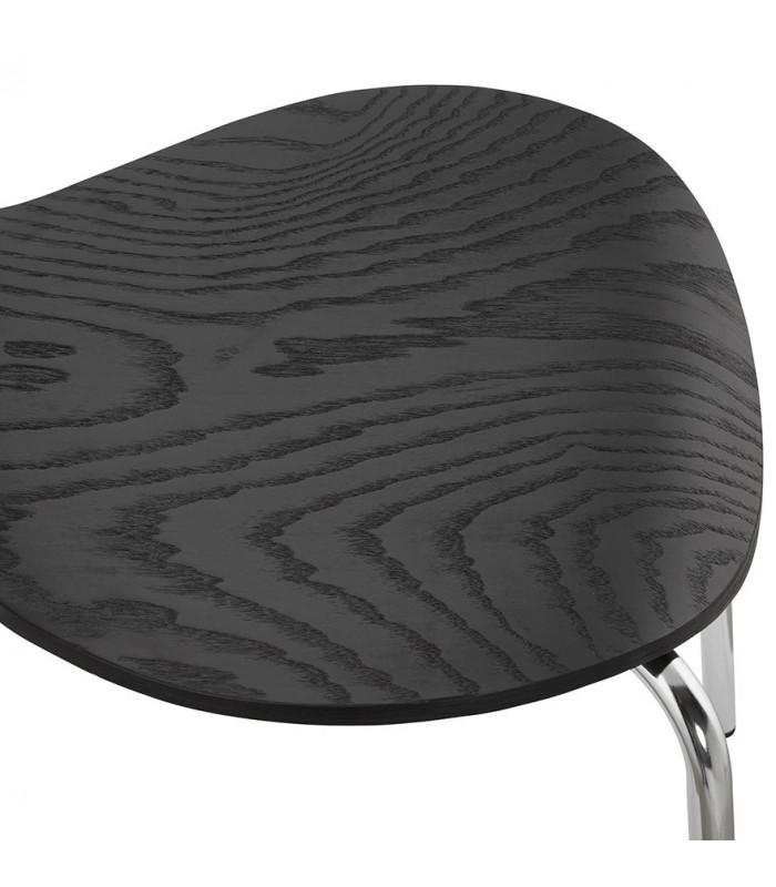 Chaise design noir en bois Knight