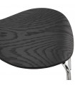 Chaise design noir en bois Knight