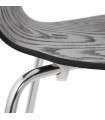 Chaise design noir en bois Knight