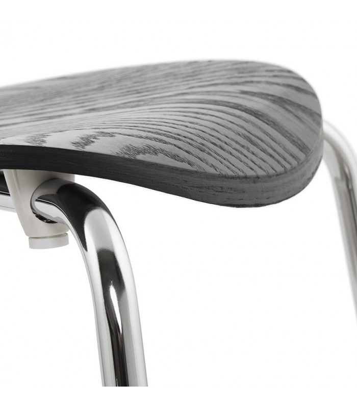 Chaise design noir en bois Knight