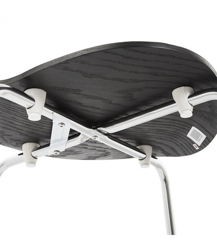 Chaise design noir en bois Knight