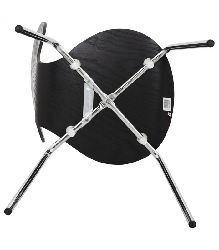 Chaise design noir en bois Knight