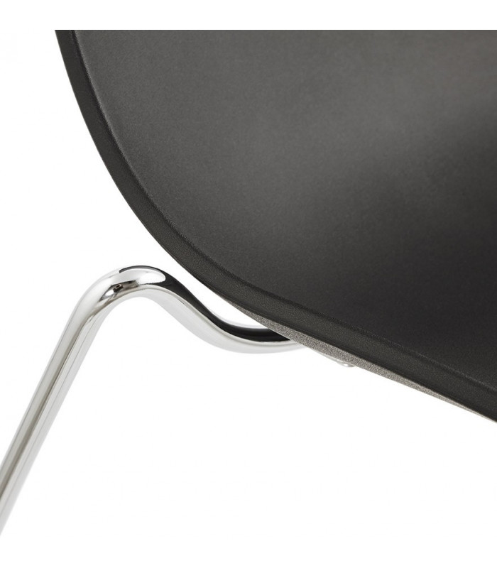 Chaise design noir en plastique Oxford