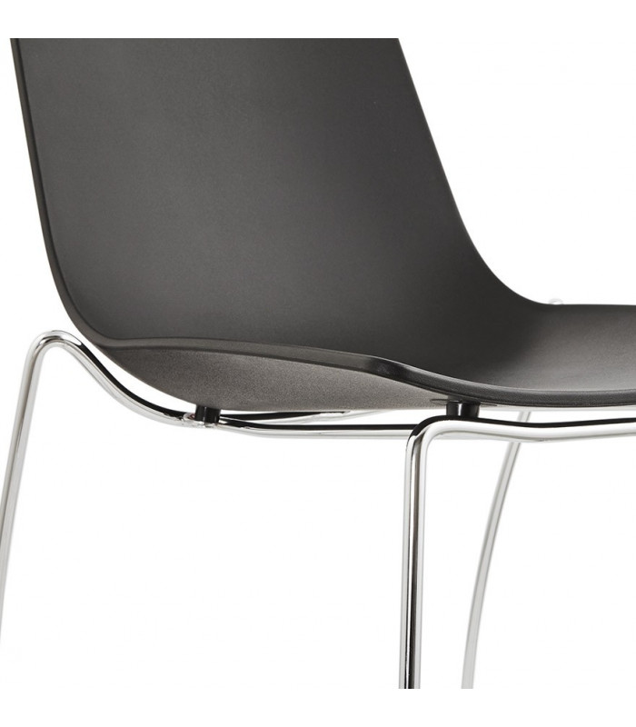 Chaise design noir en plastique Oxford
