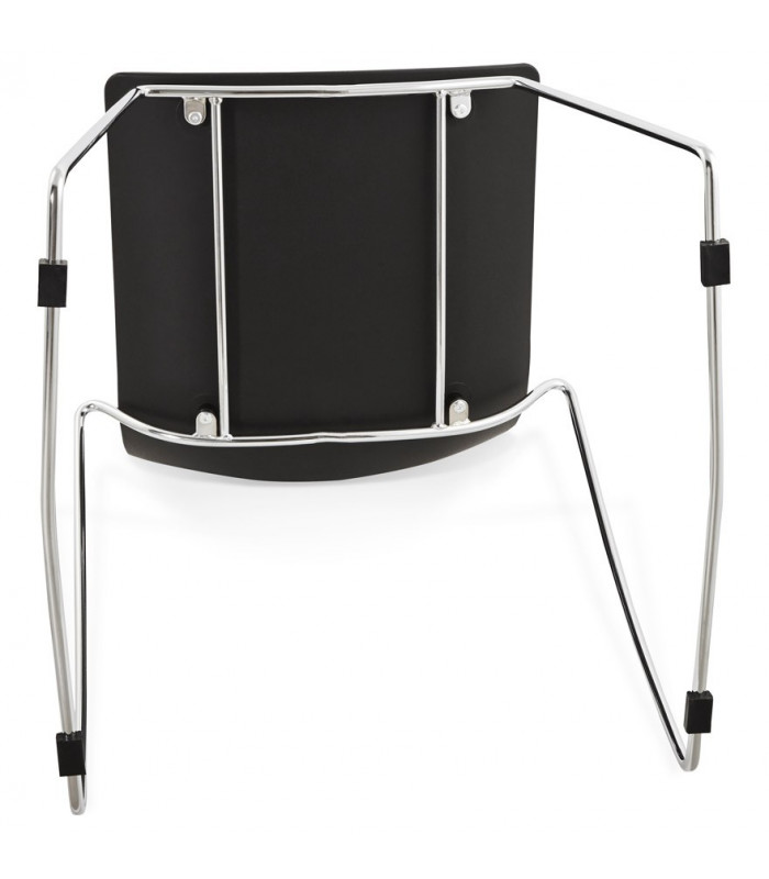 Chaise design noir en plastique Oxford