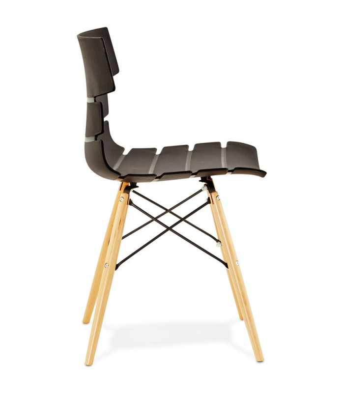 Chaise design noir en plastique Nautical