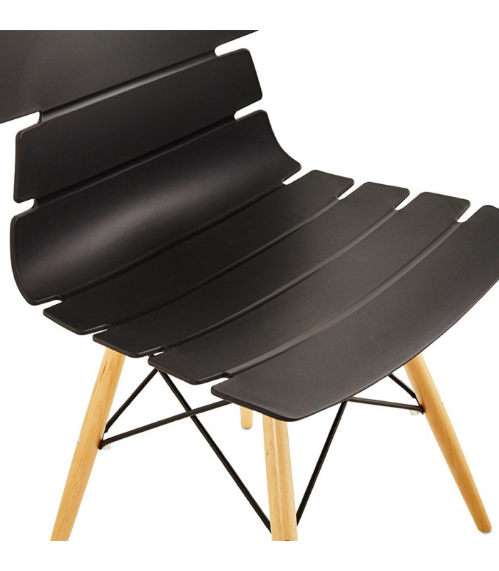 Chaise design noir en plastique Nautical