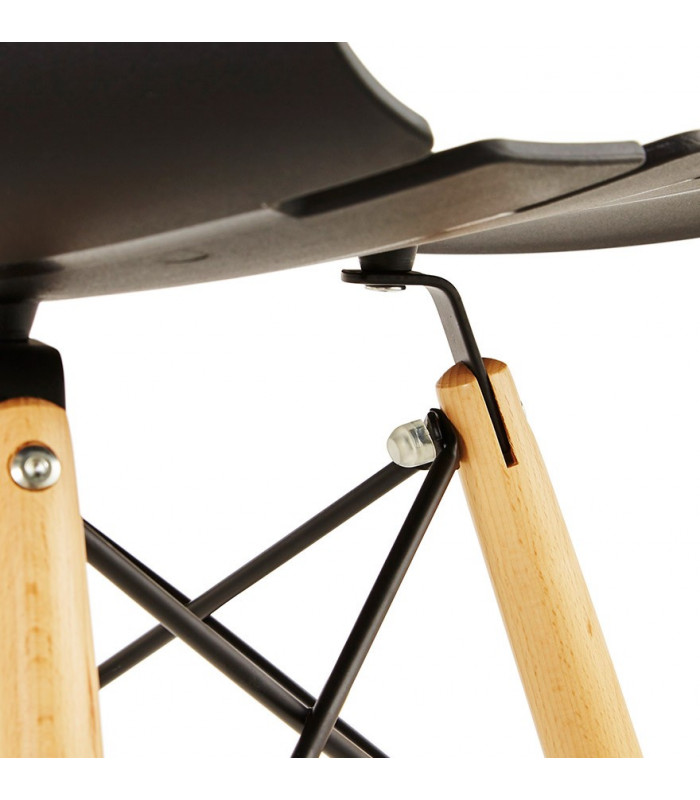 Chaise design noir en plastique Nautical