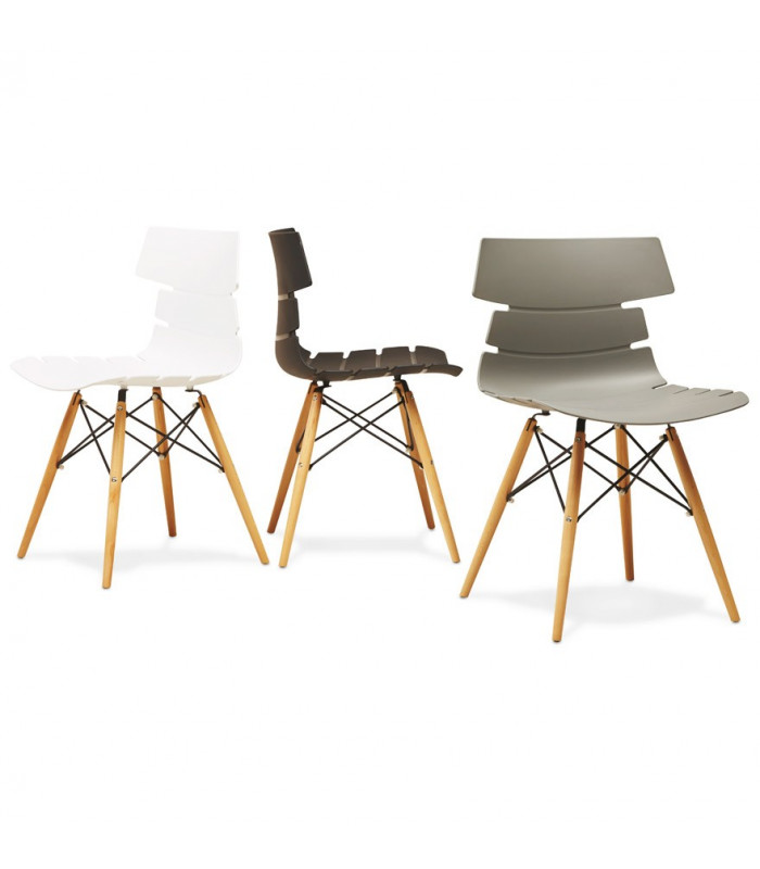 Chaise design blanc en plastique Nautical