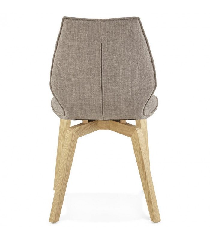 Chaise design gris en tissu Doron