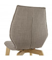 Chaise design gris en tissu Doron