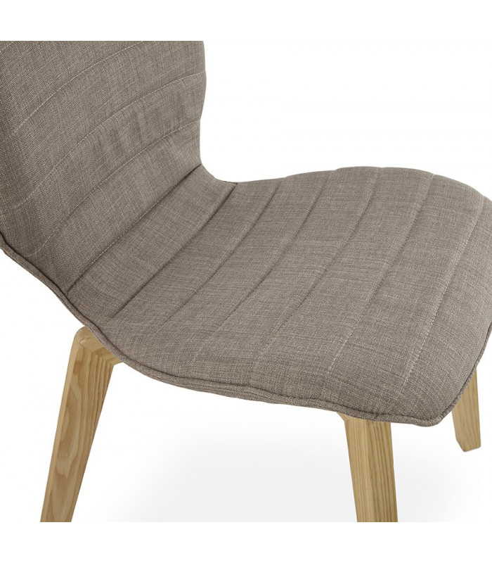 Chaise design gris en tissu Doron