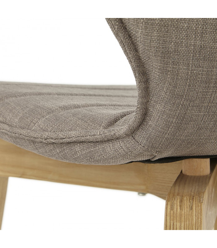 Chaise design gris en tissu Doron