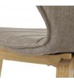 Chaise design gris en tissu Doron
