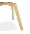 Chaise design gris en tissu Doron