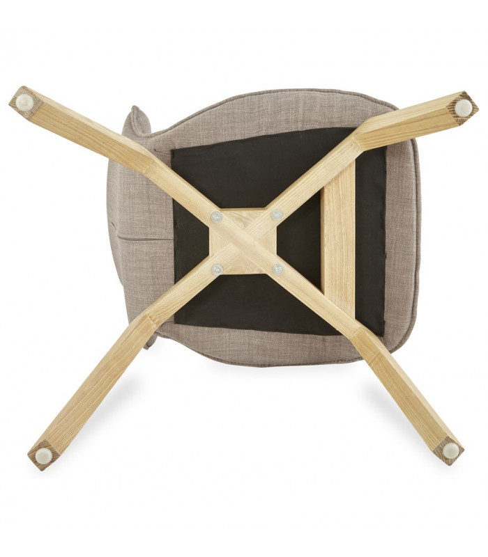 Chaise design gris en tissu Doron