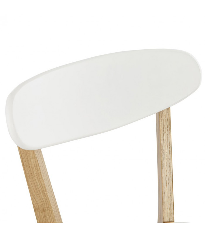Chaise design blanc en bois Fayola