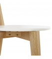Chaise design blanc en bois Fayola
